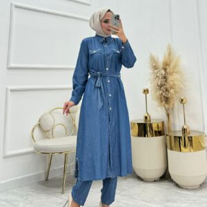 Pantolonlu Lilya Kot Takım